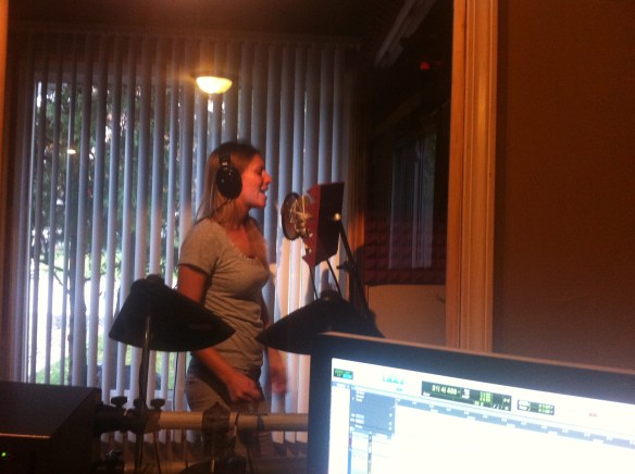 Allison Merten Recording "Worth the Wait" at Willie Martinez's Studio