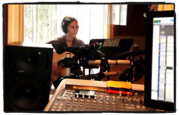 "Focused Face"-Recording the Acoustic Guitar PartsPhoto by Willie Martinez