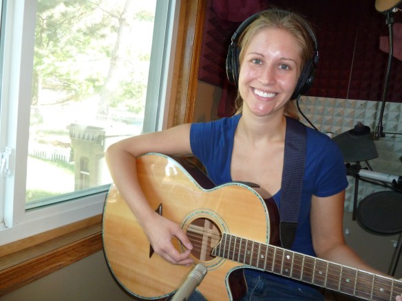 Allison Merten at Willie Martinez's Recording Studio Photo by Willie Martinez