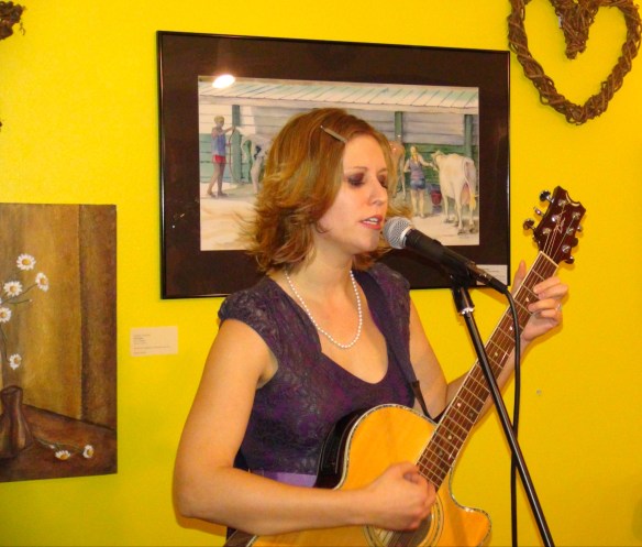 Allison Merten at Tuvalu Coffeehouse Photo by Yasir 