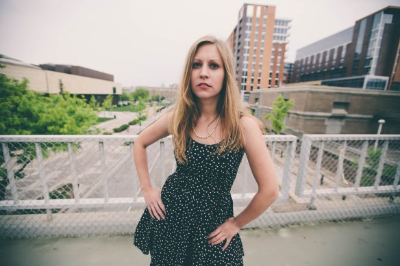 Allison Merten on Humanities Bridge Photos by Maison Meredith Photography